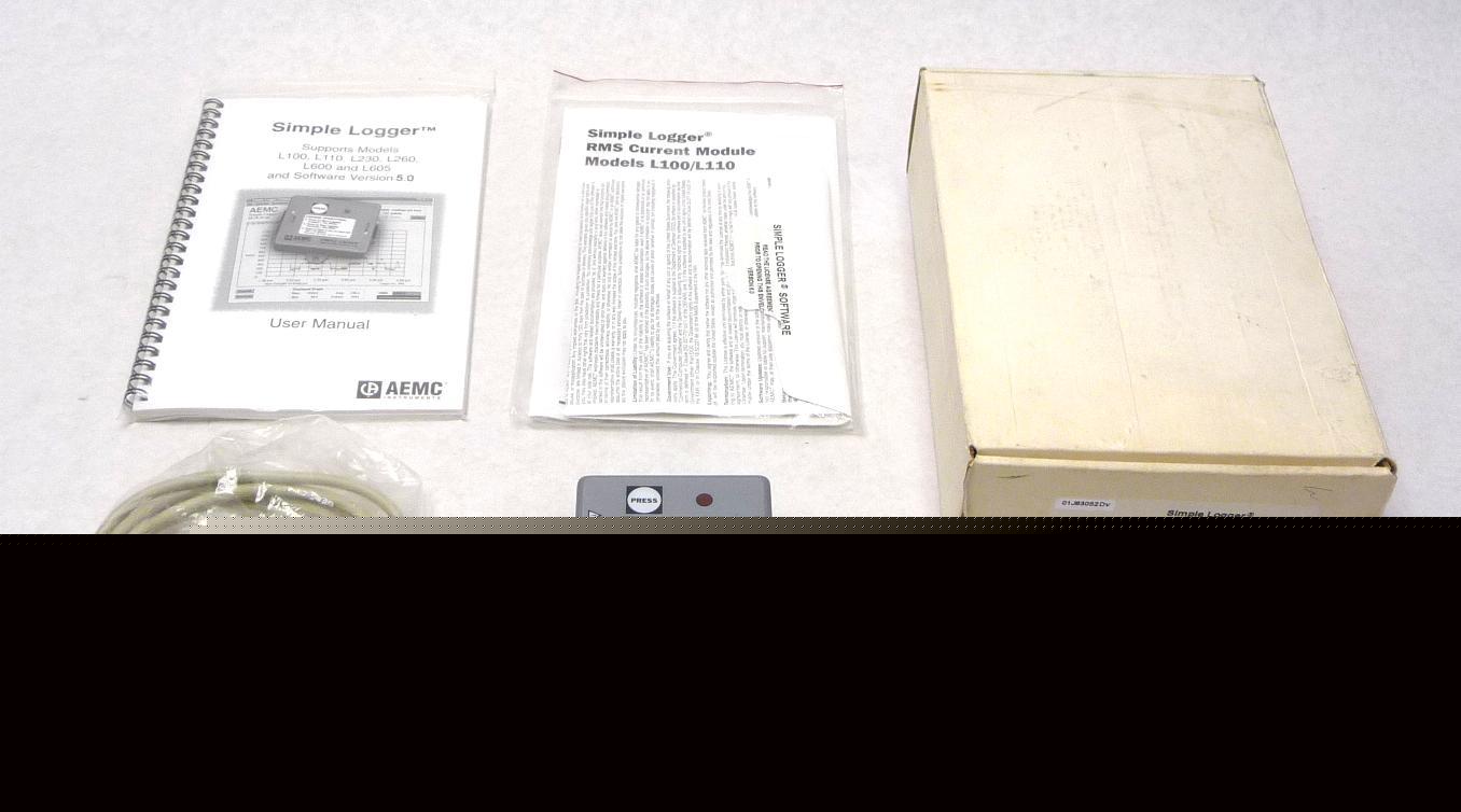 Aemc L100 simple rms ac current logger module monitor