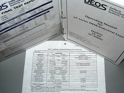 Deos lc-100NV industrial laser D1000 rf power supply