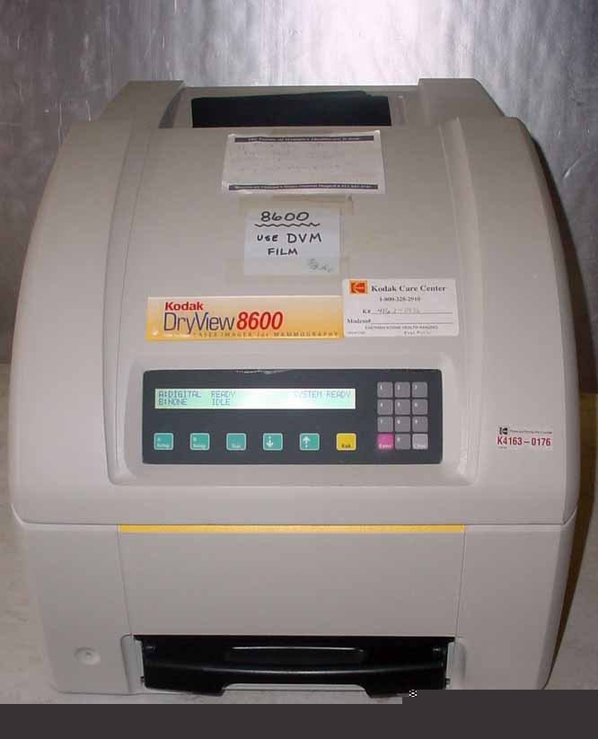 Kodak dryview 8600 laser imager for mammography