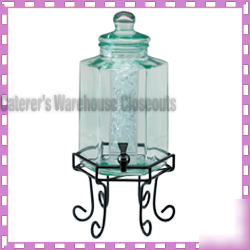 New 2 gallon glass beverage dispenser 