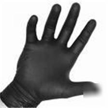 No powder rubber gloves ten box case black nitrile mag.