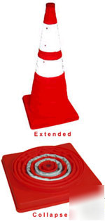 Pack and pop 18 inch incident pop up cone with light