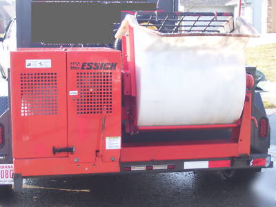 Trailer with attached essicks mortar mixer