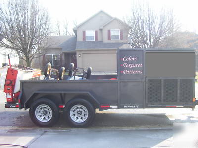 Trailer with attached essicks mortar mixer