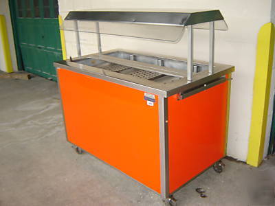 Shelleymatic lighted heated pizza hotfood buffet table