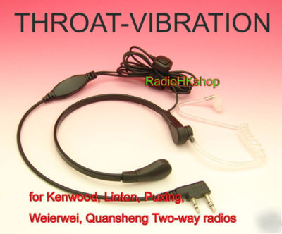 Throat vibration speaker mic for kenwood px-777 px-888