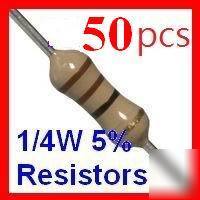 50PCS 1/4W 5% carbon film resistor 10MÎ© kohm standard