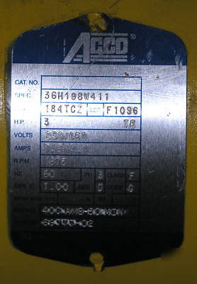 Acco 3 ton cable hoist, winch, lift