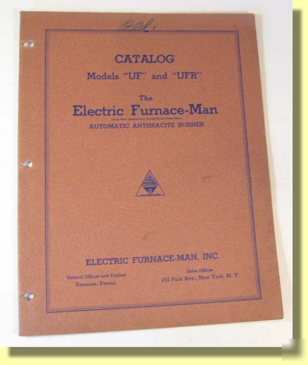 Elec furnace man - parts list anthracite burner uf ufr