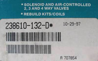 New asco red hat 238610-132D 120V 17.1W solenoid coil