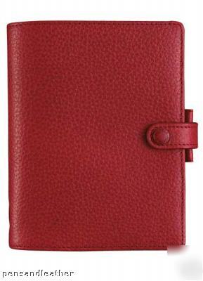 New filofax finsbury leather pocket organizer red $55