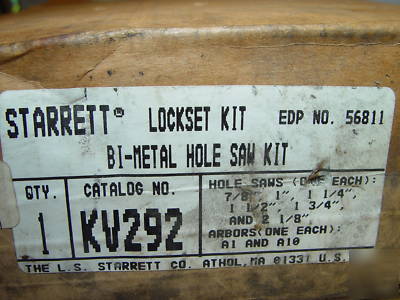 Starrett hole saw kit 6 pc 7/8