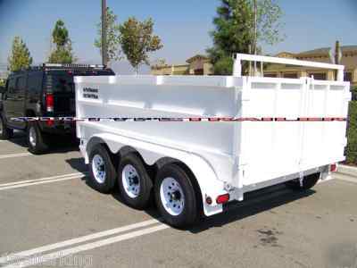 2010 model - twin ram hydraulic equipment dump trailer 