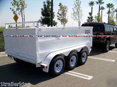 2010 model - twin ram hydraulic equipment dump trailer 