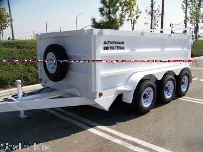 2010 model - twin ram hydraulic equipment dump trailer 