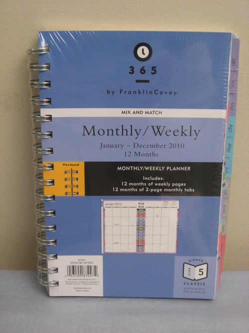 Franklin covey 2010 simplify spiral planner classic nip