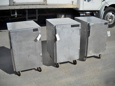 Lot of (3) epco half size insulated holding cabinets 