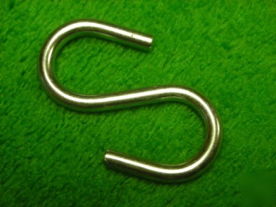 100 zinc wrought square end open s hook 3C .102