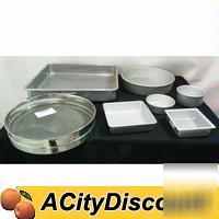 Assorted lot of restaurant kitchen bakery items pans