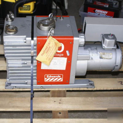 Edwards E2M40 vacuum roughing pump with 2HP motor
