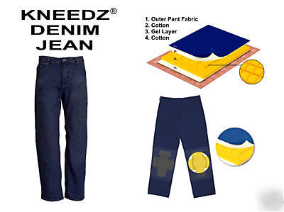 Kneedz Â® knee protection denim jeans - w 36 x inseam 32