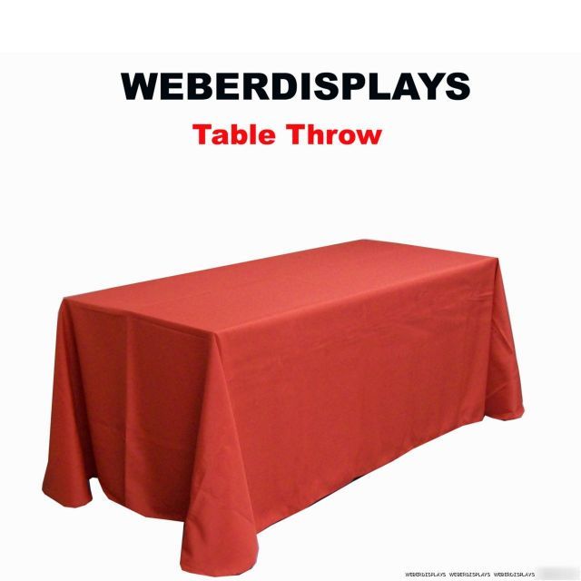 New 6 ft red table cover throw drape 29