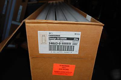 New lamps, fluorescent, sylvania, in box, 48
