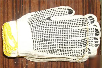 New medium weight double dot pvc coated work gloves,60P