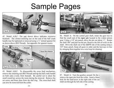New rebuild manual for south bend lathe 9