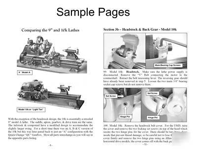 New rebuild manual for south bend lathe 9