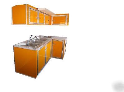 ** concession trailer aluminum base storage cabinet **