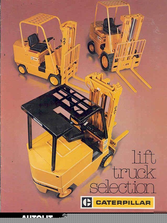 1978 caterpillar fork lift truck brochure & letter