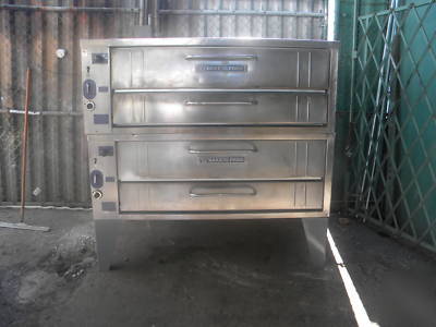 Bakers pride 452 double deck pizza pie bakery gas oven 