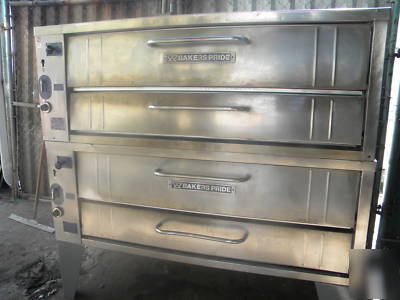 Bakers pride 452 double deck pizza pie bakery gas oven 