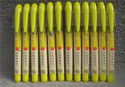 Foray yellow highlighters medium chisel point 12 pack