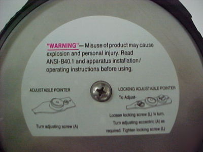 Industrial pressure gauge 300 psi. usg 33007