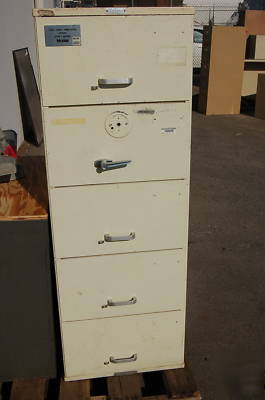 Mosler gsa 5-drawer file cabinet legal security safe- 