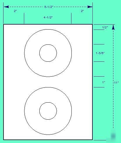 New 200 cd or dvd labels 2/page only $5 s/h wholesale 
