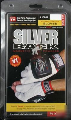New silverback magnetic work gloves cowhide silver back 