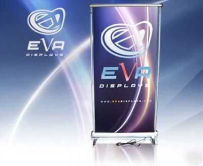 Scrolling banner display tradeshow scroll trade show