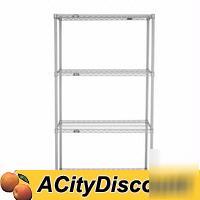 Titan 18 x 48 x 74 chrome wire shelving unit