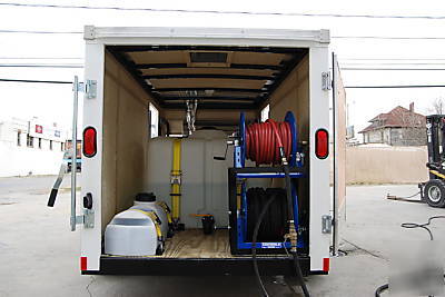 Hot water, pressure washer, trailer, enclosed, washers,