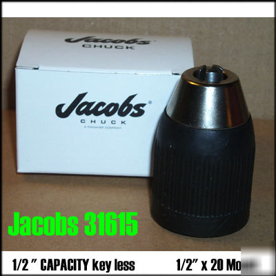 New keyless jacobs 1/2-20 drill chuck pro dewalt others