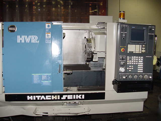 1996 hitachi seiki hvp-23J cnc lathe w/lns quickload bf