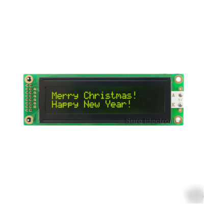 20X2 fstn yellow backlight green character lcd KS0066