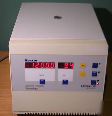 Baxter heraeus haemofuge centrifuge model 3522,no rotor