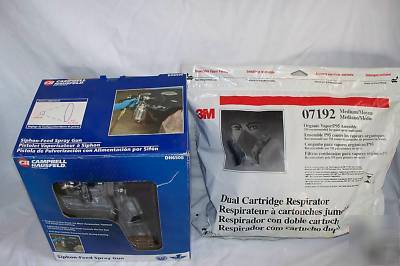 New campbell hausfeld spray gun DH6500 & new respirator