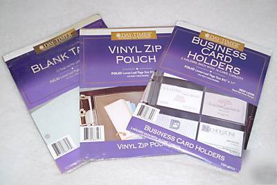 New day-timer organizer/planner vinyl zip pouch~8.5
