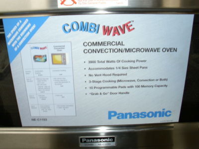 New panasonic commercial convection microwave combiwave
