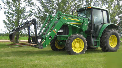 John deere 6320 mfwd & 673 self leveling loader 61HRS